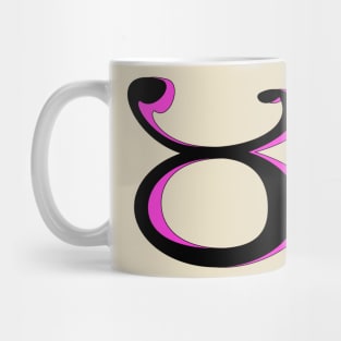 Taurus Zodiac Astrology Sign Pink and Black Symbol Mug